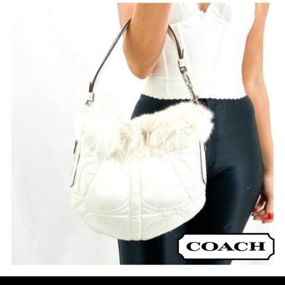 Coach | Bags | Sold Coach Y2k Limited Edition White Rabbit Fur And ...